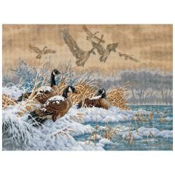 Gold Collection Winter Retreat Counted Cross Stitch Kit 16"X12" Dimensions Cross Stitch Kits