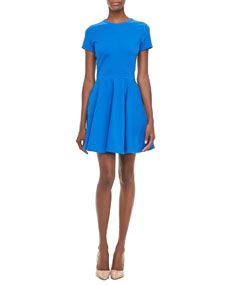Diane von Furstenberg Ivana Short Sleeve Full Skirt Dress