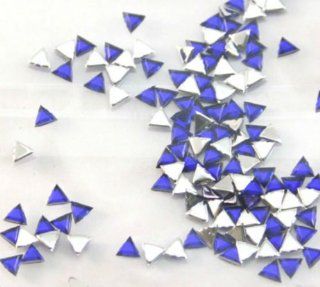 Zink Color Nail Art Acrylic Rhinestone Blue Triangle 100 Piece Embellishment  Nail Decorations  Beauty
