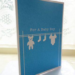 personalised baby washing card by ello design