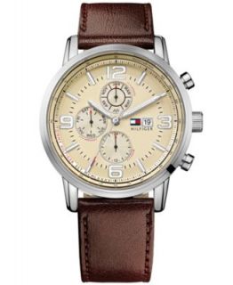 Tommy Hilfiger Watch, Mens Chronograph Tyler Brown Leather Strap 1790767   Watches   Jewelry & Watches