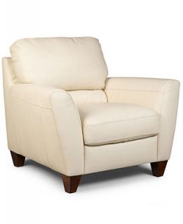 Almafi Leather Living Room Chair, 41W x 38D x 36H   Furniture