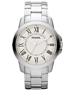 Fossil Mens Grant Stainless Steel Bracelet Watch 44mm FS4734   Watches   Jewelry & Watches