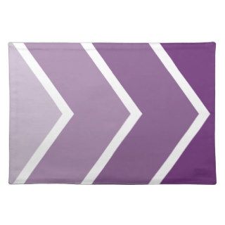 Purple Ombré Chevron Stripes Pattern Placemats
