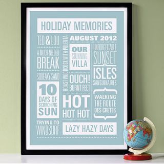 personalised memories print by the drifting bear co.