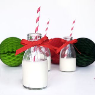 christmas party bottles with straws by peach blossom