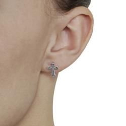 Silver Cross, Peace, and Cubic Zirconia Heart Stud Earrings (Set of 3) Tressa Jewelry Sets