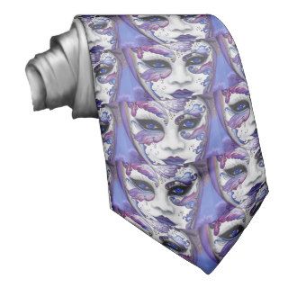 Purple Carnival Mask by PSOVART Necktie