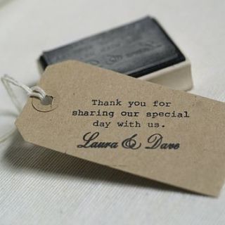 your message / text customised rubber stamp by beautiful day