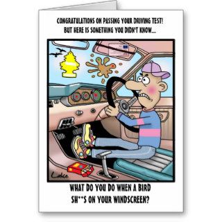 Fun congratulations card for passing driving test