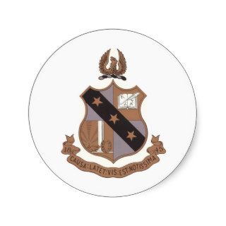 Alpha Sigma Phi Crest Round Sticker