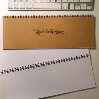personalised message desk planner notebook by hannah lloyd