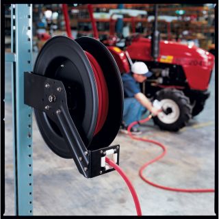 ReelWorks Air Hose Reel With Hose — 3/8in. x 25ft. Hose, Max. 300 PSI  Air Hoses   Reels