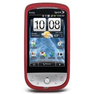 Crystal Hard Rubberized RED Cover Case for HTC Hero (CDMA) Sprint [WCP129] Cell Phones & Accessories