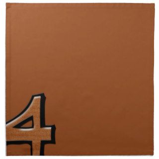 Silly Number 4 chocolate Napkin
