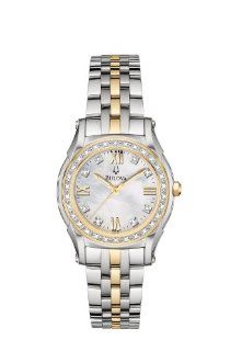 Bulova Women's 98R128 Diamond Accented Case Bracelet Mother of Pearl Dial Watch Bulova Watches