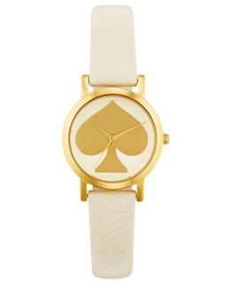 kate spade new york Watch, Womens Metro Mini White Leather Strap 24mm 1YRU0195   Watches   Jewelry & Watches