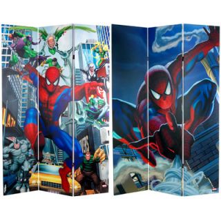 Oriental Furniture Tall Double Sided Spider Man Rogues Gallery Canvas