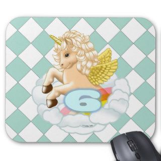 6 year old Birthday Unicorn Mousepad