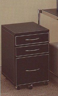 CONTEMPORARY STYLE FILE CABINET WITH CHROME TUBING   Storage Chests