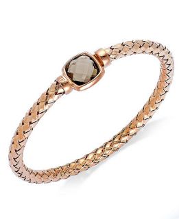 The Fifth Season by Roberto Coin 18k Rose Gold over Sterling Silver Bracelet, Smokey Quartz Polished Woven Bracelet (6 ct. t.w.)   Bracelets   Jewelry & Watches