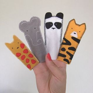 set of zoo animals finger puppets by amypanda