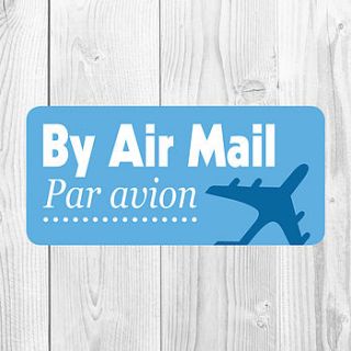 pre designed labels air mail by able labels