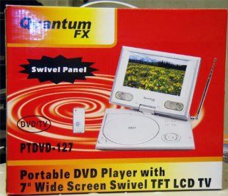 QUANTUM PTDVD 127 PORTABLE DVD PLAYER W/ 7 INCHES WIDE SWIVEL TFT LCD TV Electronics