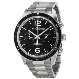 Bell and Ross Vintage Chronograph Black Dial Mens Watch BR126 BL BE SS at  Men's Watch store.