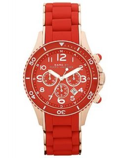 Marc by Marc Jacobs Watch, Womens Chronograph Red Silicone Bracelet 40mm MBM2577   Watches   Jewelry & Watches