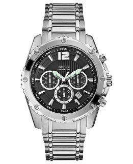 GUESS Watch, Mens Chronograph Stainless Steel Bracelet 47mm U0165G1   Watches   Jewelry & Watches