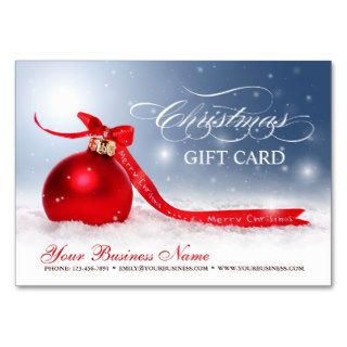 Blank Christmas Holiday Season Gift Certificate Business Cards