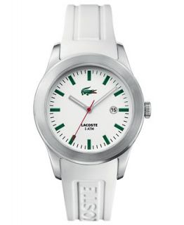 Lacoste Watch, Mens White Rubber Strap 2010437   Watches   Jewelry & Watches