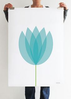 tulip flower art print by showler and showler