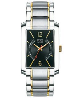 ESQ Movado Watch, Mens Swiss Synthesis Two Tone Stainless Steel Bracelet 30mm 07301412   Watches   Jewelry & Watches