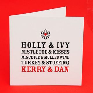 personalised perfect together christmas card by come for a dream