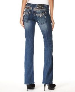 Miss Me Jeans, Bootcut Leg Sequin Embellished, Medium Blue Wash   Jeans   Women