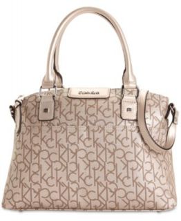 Calvin Klein Key Item Monogram Satchel   Handbags & Accessories