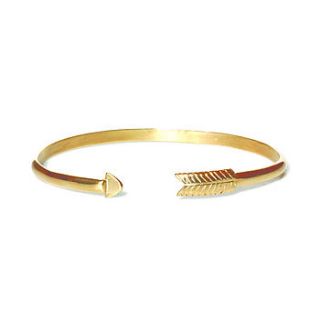 cupid's arrow bracelet 18k gold plated sterling silver by chupi