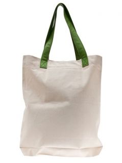 Me&emee Cotton Canvas Tote With Leather Handles