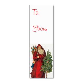 Vintage Santa Claus Gift Tags Business Card Templates
