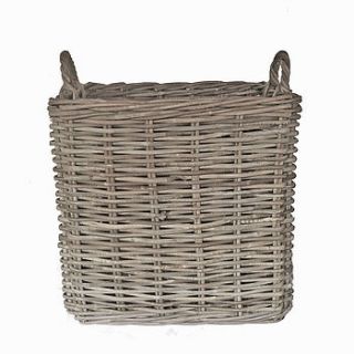 square rattan basket by idyll home ltd