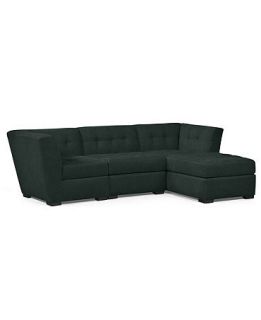 Roxanne Fabric Modular Sectional Sofa, 3 Piece (Square Corner, Armless Chair and Chaise) Custom Colors   Furniture
