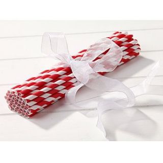 pack of 50 candy stripe straws by hope and willow