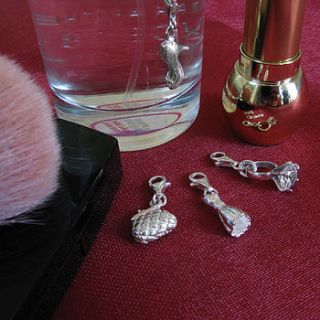 girl's night out silver clip on charms by tales from the earth