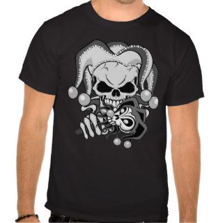 Evil Jester Skull T shirt
