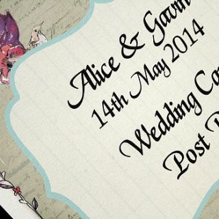 personalised wedding card post box by 2by2 creative