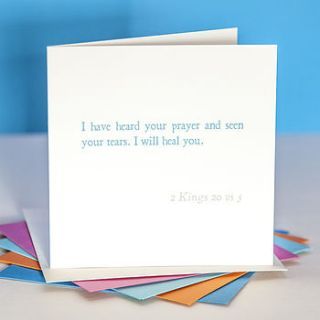 'i have heard your prayer' bible verse card by belle photo ltd