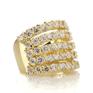 Real Collectibles by Adrienne® Five Bands of Diamonite CZ Ring