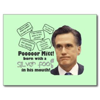 Mitt's Silver Foot in Mouth Post Card